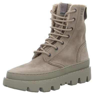 Satorisan - Women's High-top - Unalome Laces Premium Wool - Vintage Leather Boots Comfortable, Sustainable, and Durable - Color Adventure Grey - on Sale